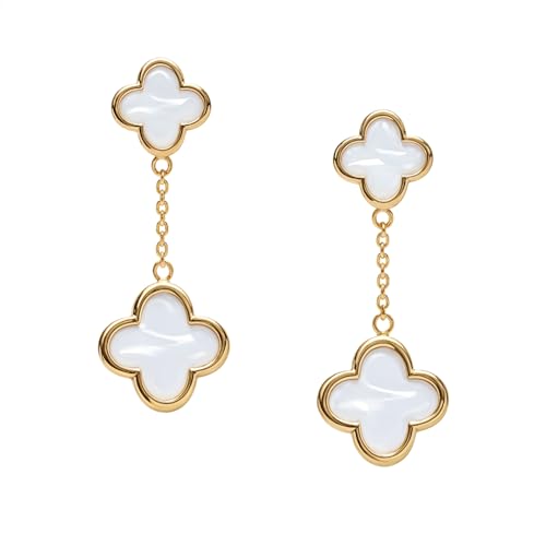 Clover Dqngle Earrings for Women | Four Leaf Dangle Stud Earrings for Women | Lovely Gift