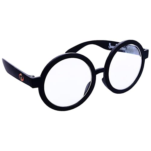 Sun-Staches Disney The Incredibles Edna Mode Costume Glasses UV 400 Lenses Iconic Black framess One Size Fits Most