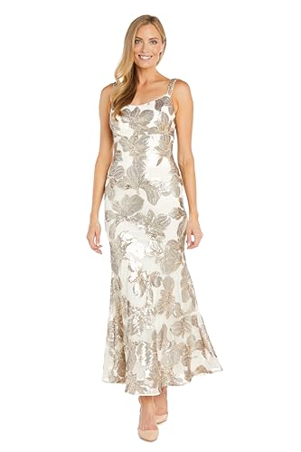 R&M Richards Women's Eternal Bloom Gown, Ivory/Champagne
