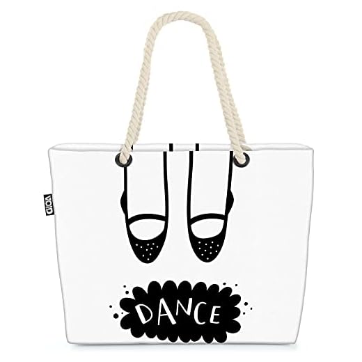 VOID Dance Ballerina tecknad strandväska shopper 58 x 38 x 16 cm 23 L XXL shoppingväska väska väska resväska strandväska