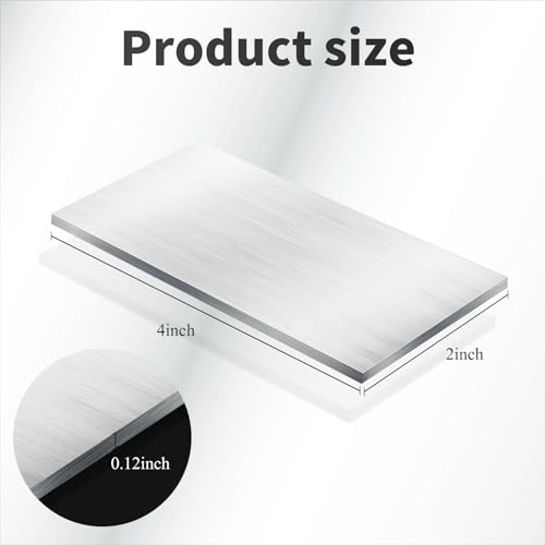 Image of Amyhill 1 Pcs Aluminum Welding Plates 2 x 4 x 1 /8 (0.13 inch) Inch Thin Tig Mig Welding Sheet Metal Practice Aluminum Heat Sink Blocks for Training DIY Metal Craft Projects Stick Mma Arc Gas Heat