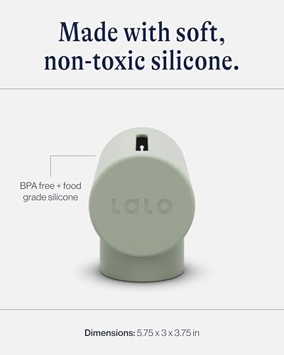 Image of Lalo Spout Cover - BPA-Free Silicone Bath Spout Safety Cover for Babies & Toddler, Fits Most Faucets, Soft & Durable Silicone Bathtub Faucet Cover, Easy to Clean - Sage