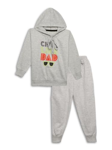 Image of Mack Jonney Printed Hooded Cotton Fleece Tracksuit Co-Ord Set for Kids-MACK38112