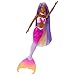 Barbie Mermaid Doll, “Brooklyn” with Pink Hair, Styling Accessories, Pet Dolphin and Water-Activated Color Change Feature, HRP98
