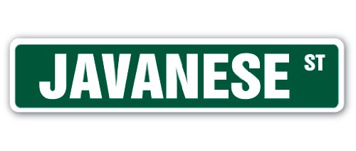 Javanese Street Sign cat Breed Feline Kitty Kitten | Indoor/Outdoor | 30