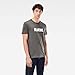 G-STAR Raw Men's Holorn Graphic Crew Neck Short Sleeve T-Shirt, RAW: Gs Grey, Small