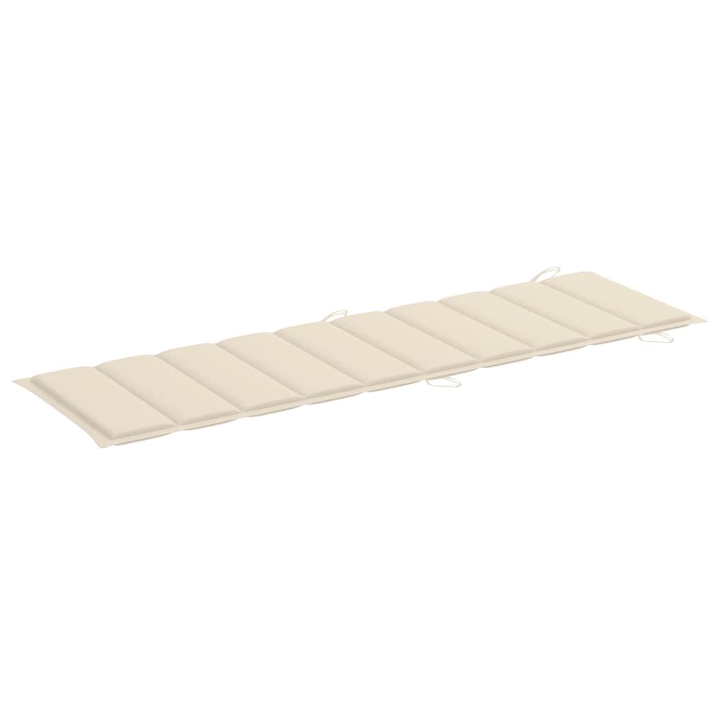Set di 2 lettini prendisole in legno di acacia massiccio con cuscini, pieghevoli per terrazza e giardino, impermeabili e salvaspazio, portata fino a 110 kg