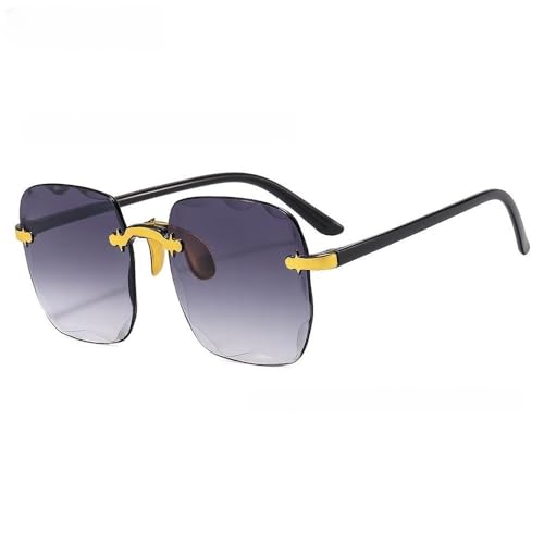 Frameless Large Frame Square Gradient Sunglasses Gradient Lenses UV400 Protective Women's Sunglasses4