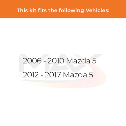 Image of Max Advanced Brakes Front & Rear Brake Kit Compatible With 2006-2008 2009 2010 2012 2013 2014 2015 2016 2017 Mazda 5 Replacement Premium OE Disc Brake Rotors and Ceramic Brake Pads