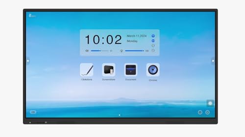 Image of 86 Inch Interactive Flat Panel UHD UltraTouch Display Interactive Flat Panel Monitor 3840x2160 Pixels Android Version Ideal for Office 8GB 128GB|(Without Camera)-Silver