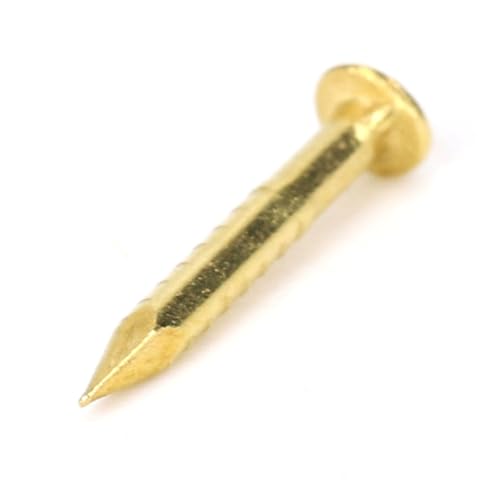 100 clavos de latón con cabeza redonda para instalación y reparación fácil de bisagras de muebles, longitudes: 10 mm, 15 mm, 18 mm y 22 mm (10 mm de largo) miniatura 2