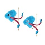 Wakauto 2pcs Realistic Plush Ostrich Marionette Puppet with Strings Handheld Animal String Puppets Skill