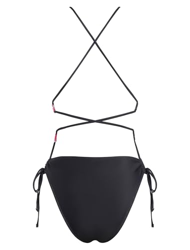 Image of ZAFUL Women Plunging One Piece Swimsuit Backless Cross Tie High Cut Thong One-Piece Bathing Suit