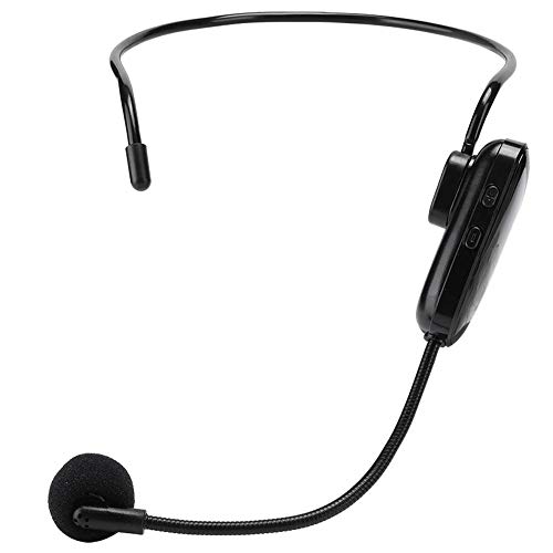 Microphone Serre-tête sans Fil, UHF Micro-casque Contour d'Oreille Professionnel et Micros, avec Convertisseur de 3.5mm & 6.5mm, pour Enseignement, Guides Touristiques, Présentations, Conférences