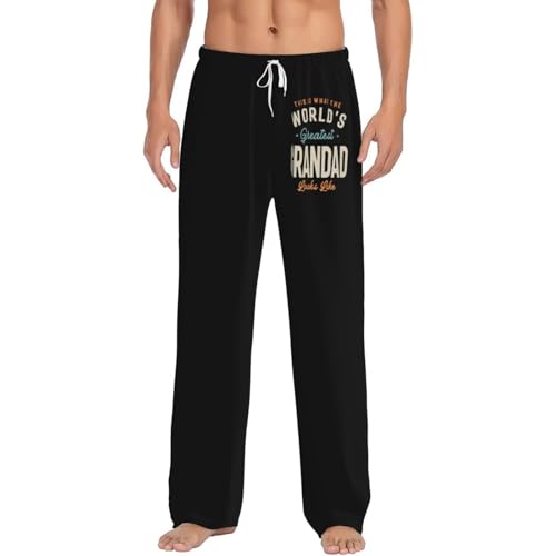 World'S Greatest Grandpa Men'S Pajama Pants Sleep Pant With Pockets And Drawstring