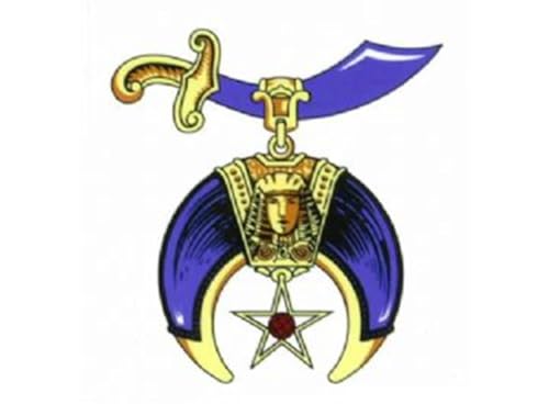 Shriners Emblem Overglaze Ceramic Decals 1.75 Inch (6 Decals)