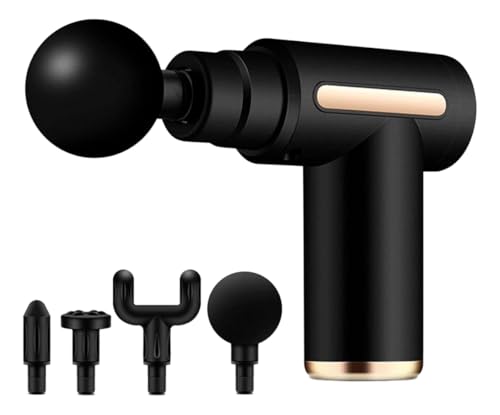 Massageador Muscular Eletrico Profissional Pistola – Alívio da Dor, Relaxamento, Liberação Miofascial, 4 Ponteiras, Portátil, Silêncioso e Potente