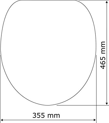 Wenko 18396100 Asse Wc Premium Palma, Chiusura Ammortizzata, Fissaggio Igienico In Acciaio Inox Fix-Clip, Antibatterico, Materiale Plastico, Acciaio Inossidabile, 46,5 X 35,7 Cm, Bianco - 5