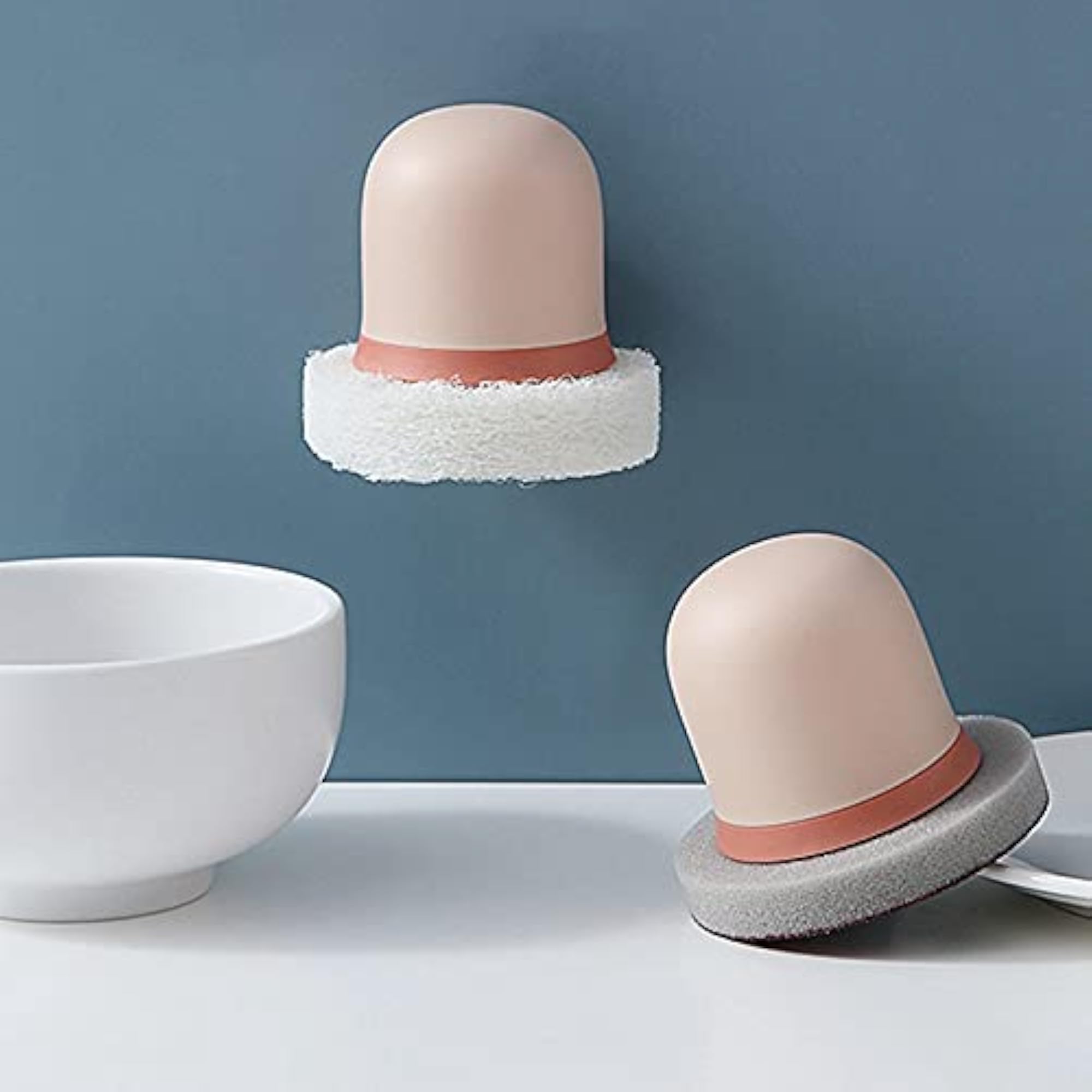 Ergonomic Round Mini Handheld Dish Scrubber Brush