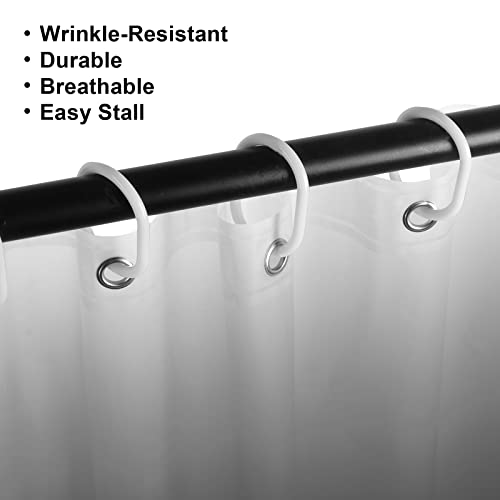Lollanda Shower Curtain, Gradient Gray Shower Curtains with Strong Hooks, Thick Duty Bath Curtains Bathroom Accessories - Image 4