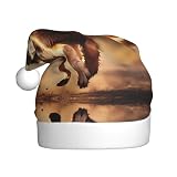 YYHHAOFA Gorro de Navidad con diseño de perro pastor alemán, accesorio decorativo festivo de Navidad y Halloween para fiestas de vacaciones