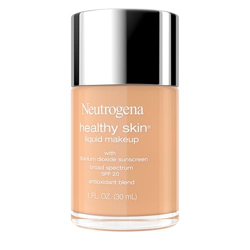 Kenvue Brands LLC Neutrogena Healthy Skin Liquid Foundation Makeup Broad Spectrum SPF 20 Sunscreen, Medium Coverage, Vit B5, Antioxidants, All Day Wear, Buff Beige 330N, 1 fl. oz