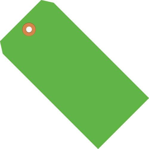 #5 Tag Pack 4-3/4" x 2-3/8", 1000 Pack, Green Fluorescent