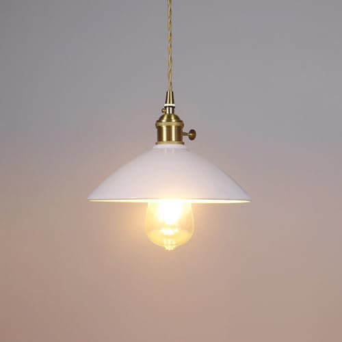Suspension en céramique dôme moderne plafonnier suspendu 8,5 "d pour table de cuisine