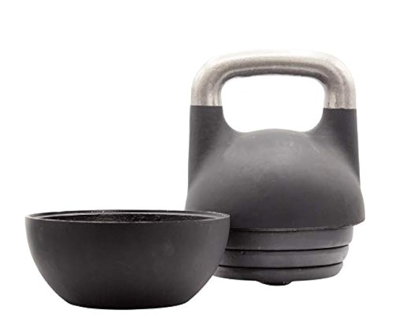 Kettlebell Kings Adjustable Competition Kettlebell - Adjustable Weight from 26 lb to 70 lb - Includes 7 Weight Plates for Strength Training at Home or Gym - Durable Steel Shell for Long-Lasting Use