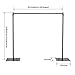 Balsa Circle 10 feet x 10 feet Heavy Duty Backdrop Stand Kit with Steel Base - Wedding Background Support System for Photography