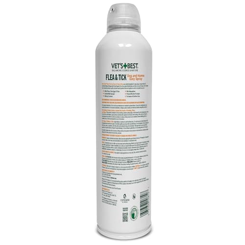 Vet’s Best Flea and Tick Home Spray – Dog Flea and Tick Treatment for Home – Plant-Based Formula – Certified Natural Oils – 14 oz Vet’s Best Flea and Tick Home Spray – Dog Flea and Tick Treatment for Home – Plant-Based Formula – Certified Natural Oils – 14 oz