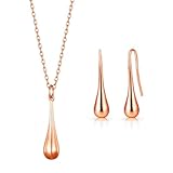 Philip Jones Rose Gold Plated Teardrop Set