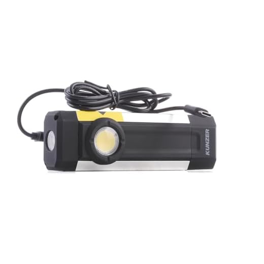 KUNZER PL-041 Arbeitslampe - Werkstatt-Taschen-Leuchte mit Powerbank - 800lm Lichtstärke und 10h Leuchtdauer