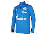 Worn during 2018-19 season Umbro 2018-2019 Schalke Half Zip Training Top (Blue)