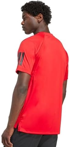 adidas Men's Club 3-Stripe Tennis Tee - Scarlet (Medium) - Image 2