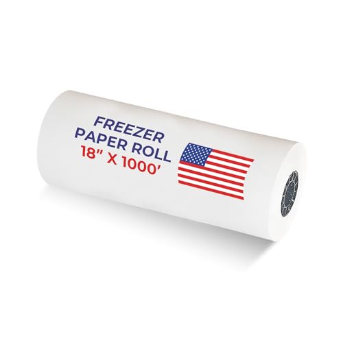 18 x 1000' - Freezer Paper Roll 45# Freezer Paper White - (1 Roll/Case)