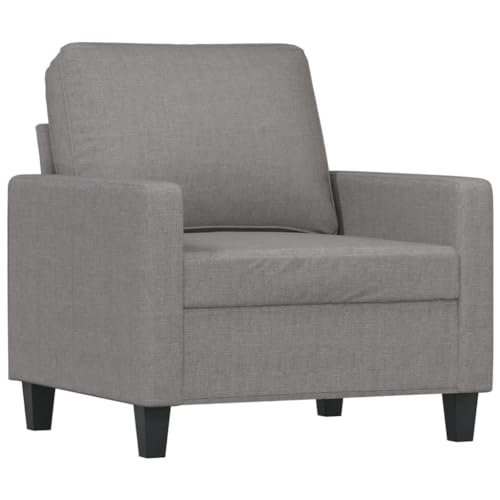 allesoky Contemporary Gray Fabric Armchair - Stylish Upholstered Sofa Chair for Modern Living Room & Lounge-Gray(30.7 x 30.3 x .5)