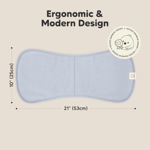 Image of Organic Burp Cloths Baby Boy & Girl, 5-Pack Cotton Burp Rags (Slate)