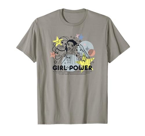 T-shirt Disney Princesses Ariel Rapunzel Vaiana pour fille inspirée