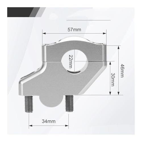 Abrazadera de compensación para XT 600 de aluminio con acabado plata 7