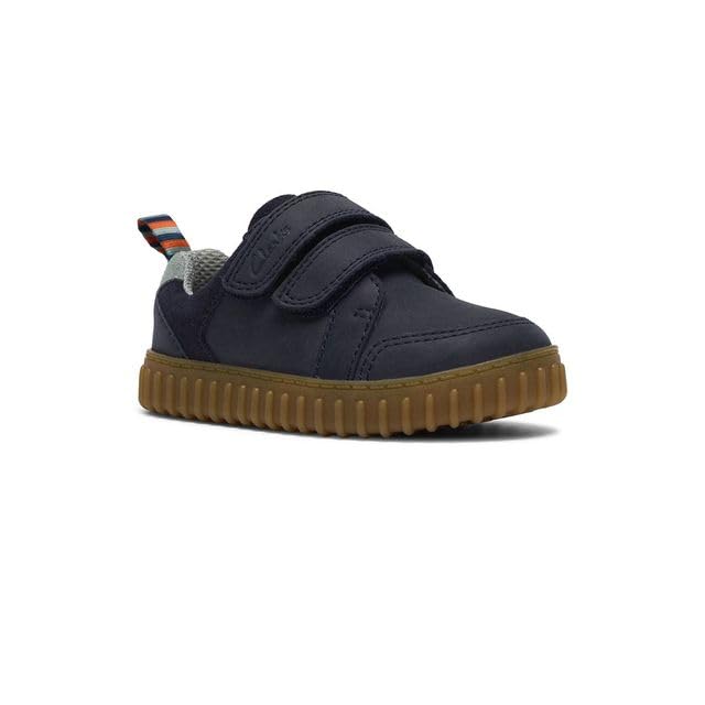 Clarks Cove Pop T Garçon : Baskets en cuir premiers pas et chaussures d'apprentissage