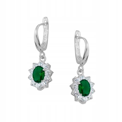 Boucles d'oreilles argent et vert émeraude, le bijou scintillant du quotidien