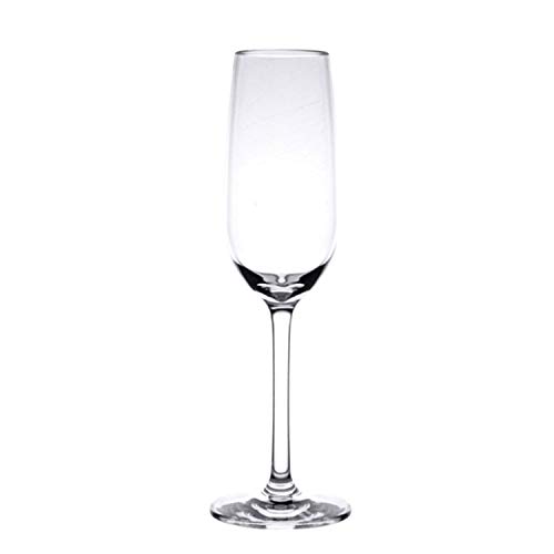 Tiger Chef Plastic Unbreakable Stemmed Champagne Glasses - Shatterproof - Reusable, Dishwasher Safe, Party Cups Drinkware (6 Pack, Champagne 7 Oz) #TOP1