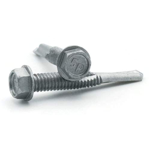 Tornillos autoperforantes hexagonales #12-24 x 1.5 pulg, 250 pc miniatura 2