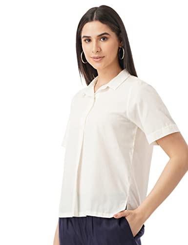Image of FYLTR Women's Collared Casual Shirt -Front Placket with Buttons, Soft Handfeel