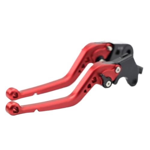 �V���[�g/�����O�u���[�L�N���b�`���o�[ �̂��߂� S1000RR 2010-2018�p �̂��߂� S1000R 2014-2018�p �̂��߂� HP4 2011-2015�p �I�[�g�o�C�����\ CNC�A���~�j�E�� �o�C�N�N���b�`���o�[(Long red)