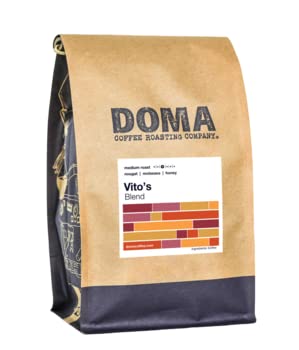 Doma Coffee Roasting Company "Vito's Espresso" Medium Roasted Whole Bean Coffee - 2 Pound Bag