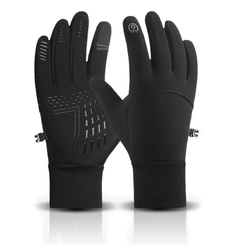 Guantes Moto Hombre, Guantes Invierno Impermeables por Hombre y Mujer, Guantes para Correr, Guantes Moto Termicos Pantalla Táctil para Ciclismo, Conducción, Senderismo, Hombres, Mujeres