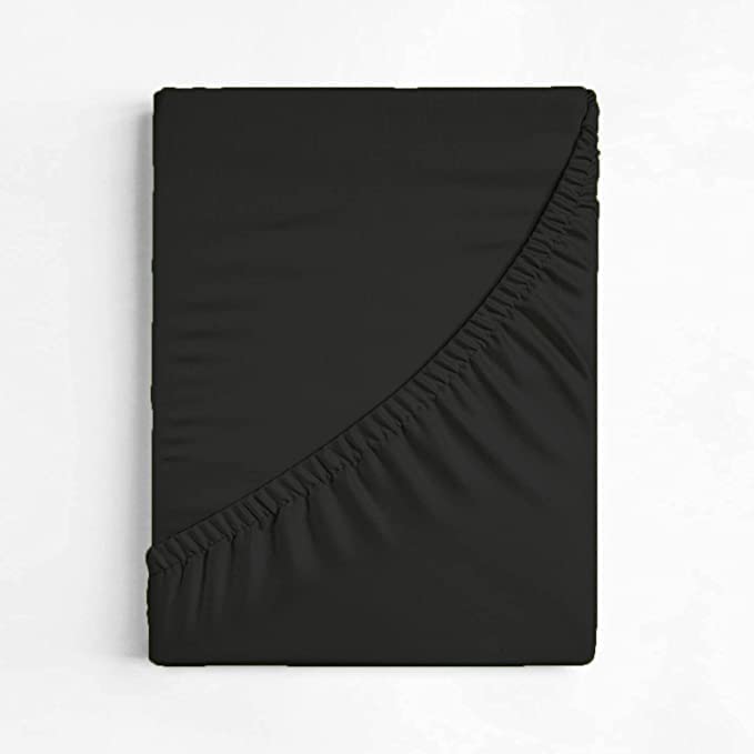 British Home Bedding, Plain Polycotton Percale Fitted Bed Sheets - Image 3
