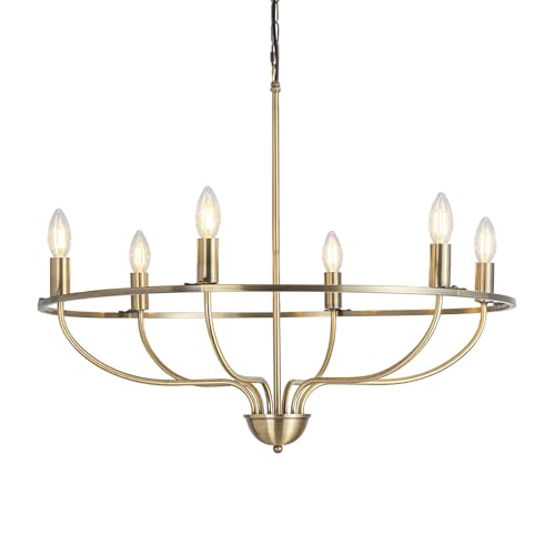 Lampe de plafond dorée HJZZQH 6 lumières pour en finir avec les salons sombres